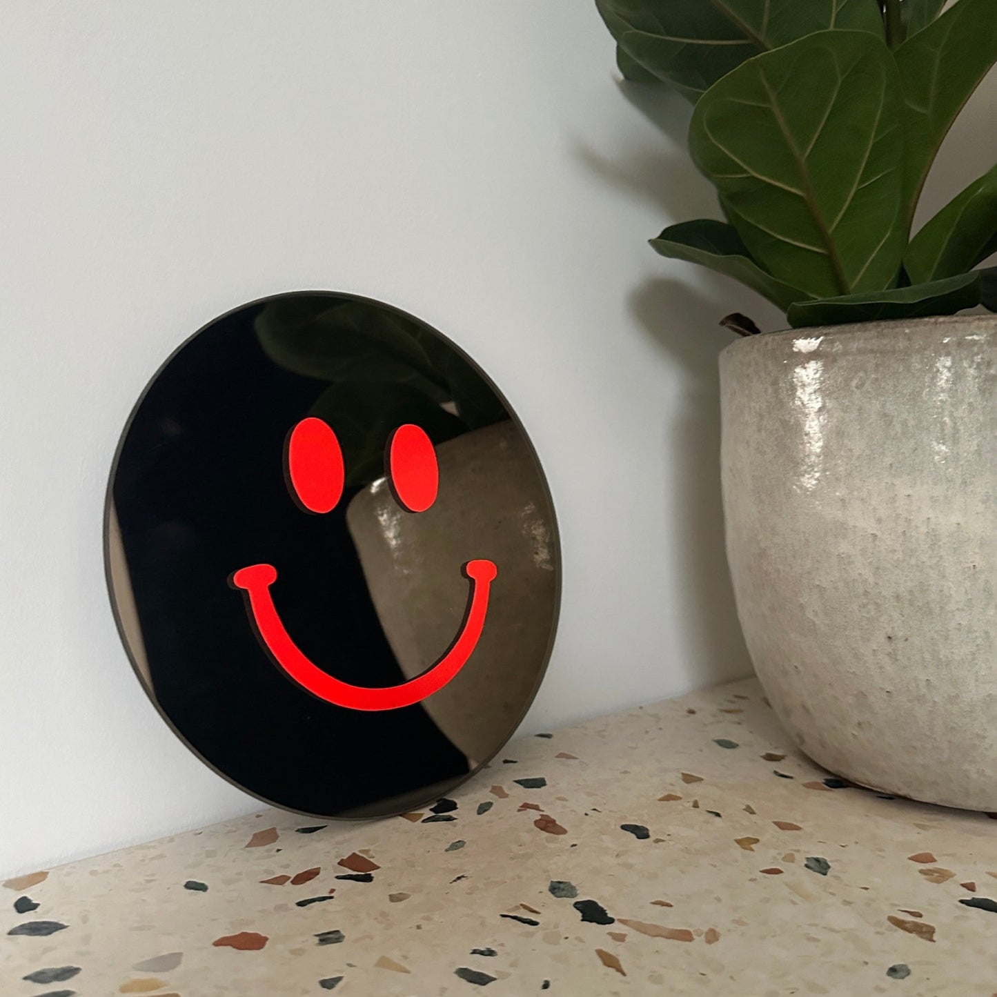 The Small Neon Orange Smile - Hi Smiley
